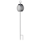 Glitzhome® 32.25" Black Metal Stripes Solar Powered Outdoor Lantern